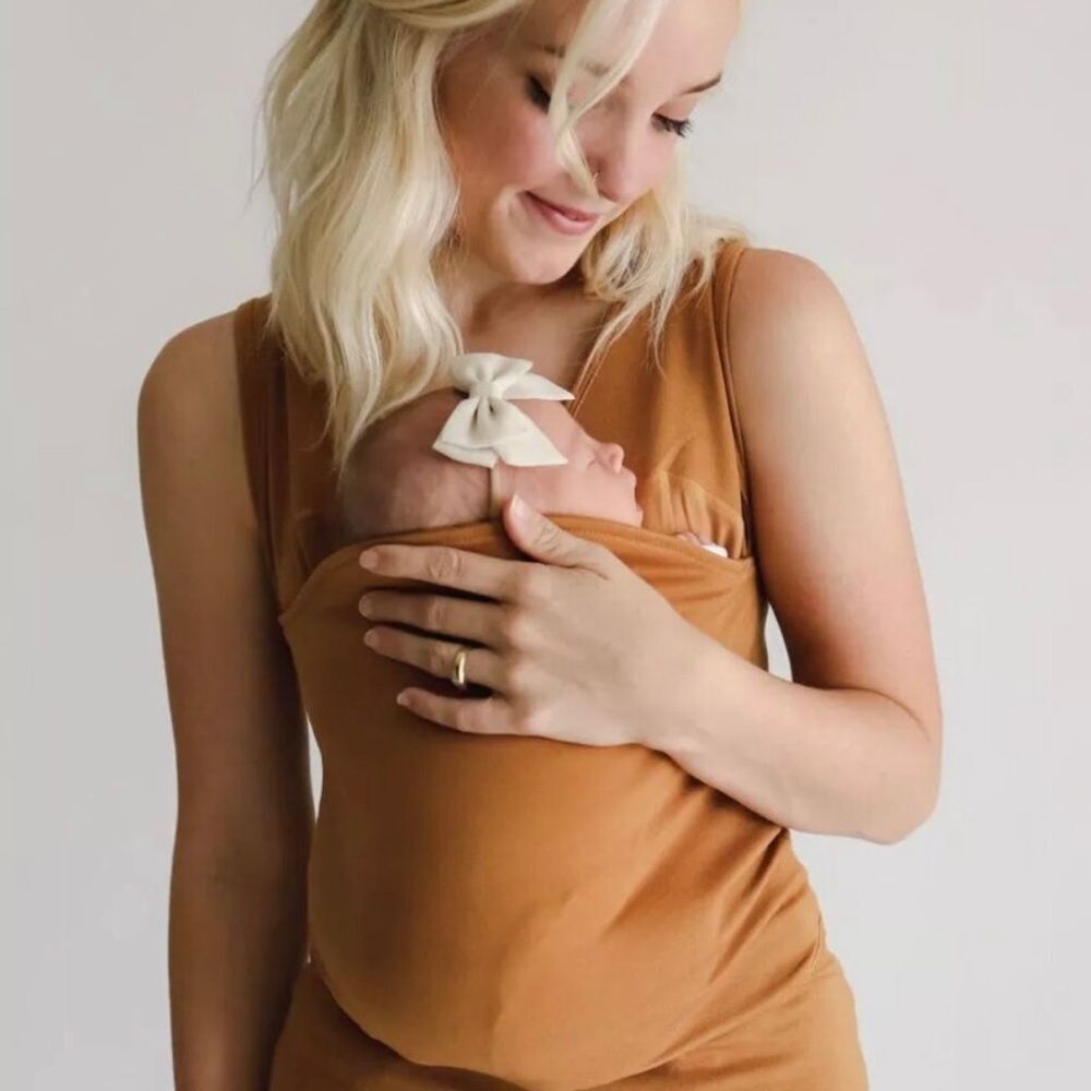 Lalabu Soothe Camel Brown Sleeveless Tank Top Size Medium